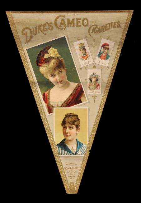 1890s Duke's Cameo Cigarettes Ad Pennant
